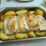 Salmón al horno con nata