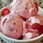 Helado de Fresa con Vainilla