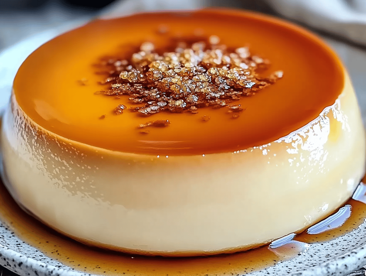 Flan de Caramelo con Coco